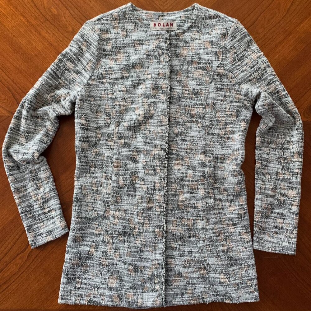 Anthropologie Dolan Left Coast Collection‎ Womens XS Tweed Jacket Fringe Office - Picture 2 of 9